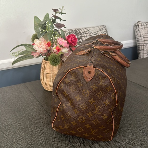 💯Authentic Louis Vuitton Speedy 35 Monogram Coated Canvas Leather Satchel - Picture 3 of 14